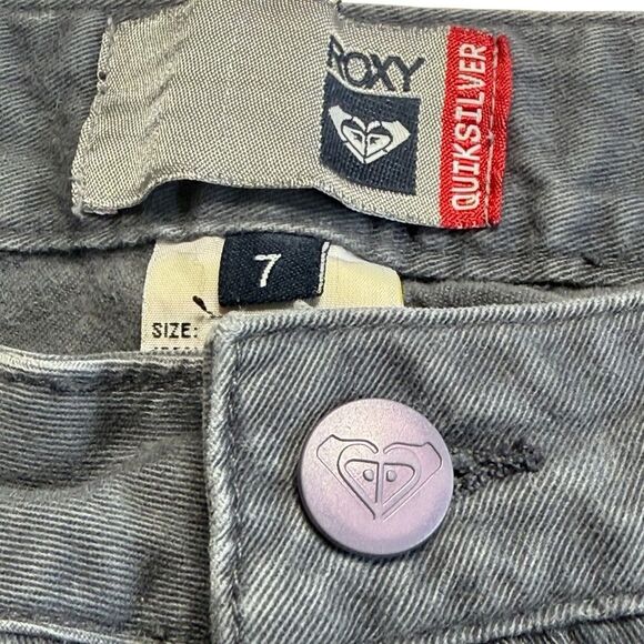 Vintage Roxy Quicksilver Gray Jeans Sz 7 - Picture 9 of 13